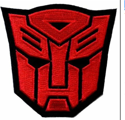 Merrow Border Logo Bordir Patch Transformers Logo Film Film Autobot Merah