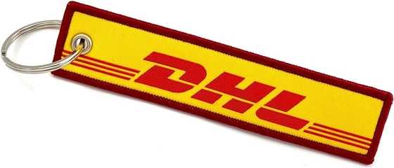 Desain Logo Kustom Awak Pesawat DHL Bordir Gantungan Kunci Gantungan Kunci Anyaman