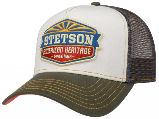 Topi Trucker Stetson Katun Dicuci Taman Hiburan Topi Desainer Warisan Amerika