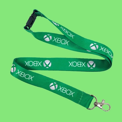 Xbox Double Sided ID Lanyard Badge tali leher Logo Ringan Cetak keamanan Lanyard dengan kualitas cetak