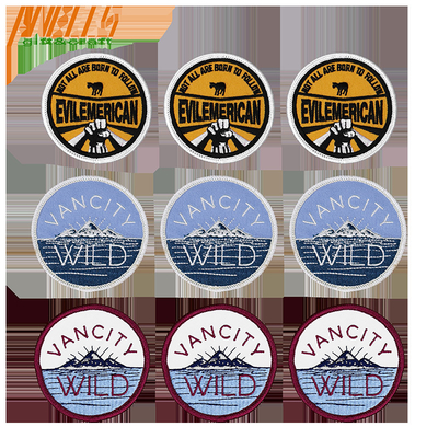 High Light Iron On Embroidery Patch untuk celana khusus Motif Iron-On