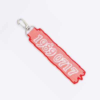 Custom Jet Tags Sublimated Kain bordir Keychains Kain Penerbangan One Piece Key Tags