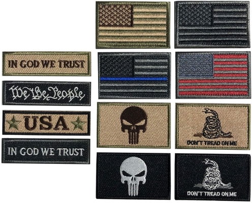 Besi Pada Dukungan Bendera AS Patch Patch Bordir Militer Perbatasan Potong Panas