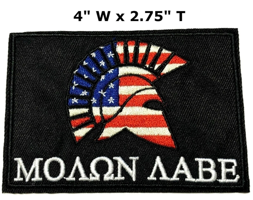 USA Flag Spartan Helm Bordir Patch besi-on Applique Militer