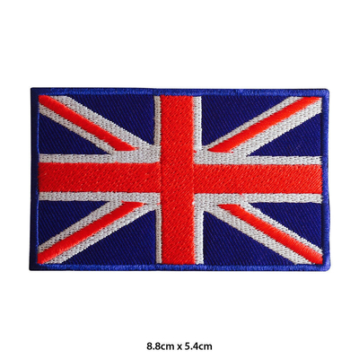 Bendera Nasional Inggris Union Jack Bordir Patch Besi di Jahit Pada Lencana