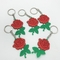 Kustom Bentuk Bunga Mawar PVC Gantungan Kunci Hadiah Promosi 3D Gantungan Kunci Karet