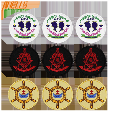 Customized Iron On Embroidery Patch Merged Border Features Ironed-On Badge