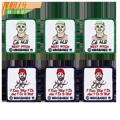 Istrikan pada lencana Desain kustom bordir patch untuk topi bisbol OEM ODM