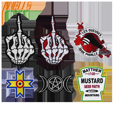 Merek Logo Besi pada Patch Custom bordir Bordir Pakaian Applique
