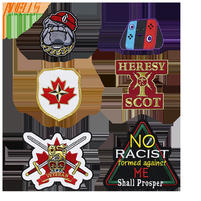 Custom Logo Fabric Brodered Woven Hat Patch Custom Hook and Loop Iron on Chenille Letter Embroidery Patches