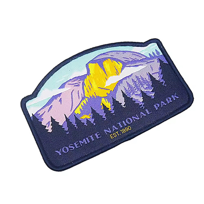 Custom Iron On Woven Label Patch Brand Logo Badge Patch Woven Untuk Pakaian