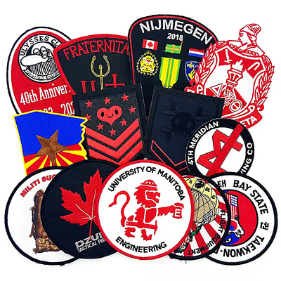 Badge bordir yang disesuaikan Velcro Back Patch untuk Jeans dan Jaket
