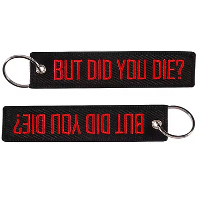 Grosir Olecranon Hook Murah Custom Flight Kain bordir Jet tag Woven Keychain Dengan Logo Anda Sendiri