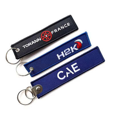 Direct Factory custom hadiah promosi logo bordir Keychain