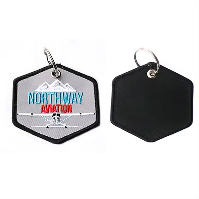 Direct Factory Custom Bordir Keychain Desain Pesan Pribadi Bahan Kain