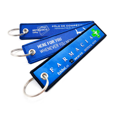 Kain Tenun Custom Blank Motorcycle Embroidery Keychain Embroidered Anime Key Jet Tag untuk Mobil &amp; Motorcycle