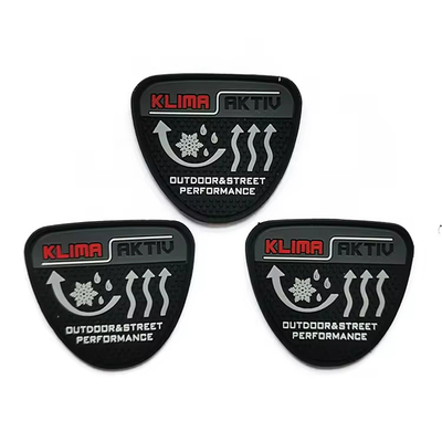 Custom Logo 3D PVC Patches Pakaian Garment Embossed membuat desain Patch Silikon topi militer
