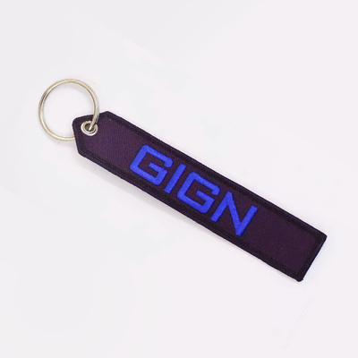 Custom Jet Tags Sublimated Kain bordir Keychains Kain Penerbangan One Piece Key Tags