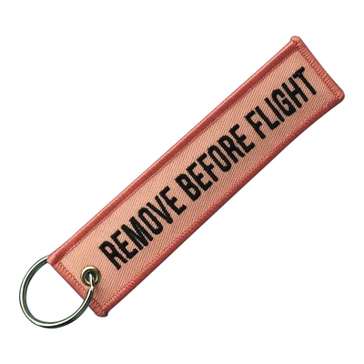Keychain Logonya Kreatif yang awet Custom Keychain berlapis dua sisi Woven Mark