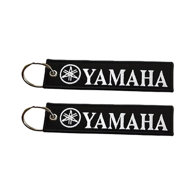 Custom Logo Jet Tag Kain Cetak bordir Keychain Ringan bordir
