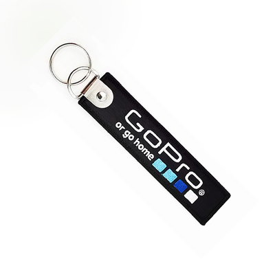 Pembuat Kunci Bersulaman Logo Custom Broder Key Tag Keychain Untuk Tas