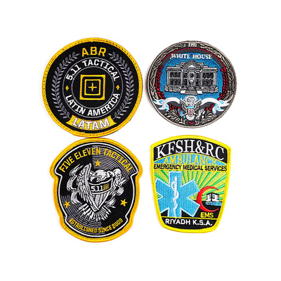 Merrowed Border Iron On Embroidery Patch Custom Embroidered Logo Patches