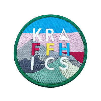 Grosir Patch Custom bordir dengan batas mered untuk pakaian / topi / tas