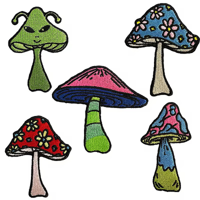 Patch Custom Embroidery Iron On untuk promosi pakaian pribadi