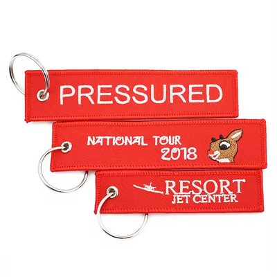 Desain Logo Kunci Merah 130*30mm Disesuaikan untuk Merek Logo B2B