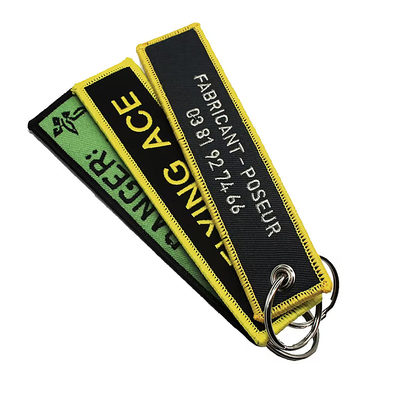 Tag Kunci Custom Brodered awet Dengan Key Ring