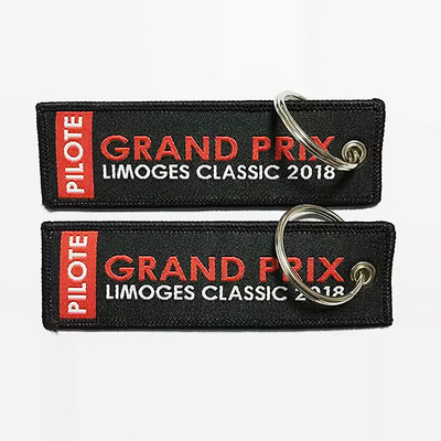 Custom Car Logo Custom Woven Keychain dengan OEM / ODM yang dapat diterima