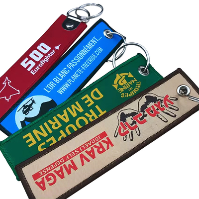 Custom Car Logo Custom Woven Keychain dengan OEM / ODM yang dapat diterima