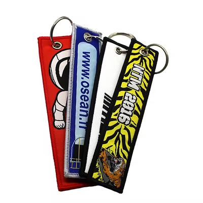 OEM/ODM Dapat diterima Woven Fabric Keychain diukir Anime Key Jet Tag untuk Mobil Motorcycle