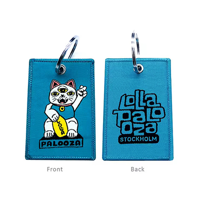 Hadiah Polyester Handmade Weavable Keyring dengan ketersediaan kustomisasi