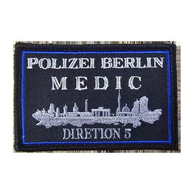Custom Iron On Logo Embroidery Patch Box Pengiriman dengan Padding yang Cocok