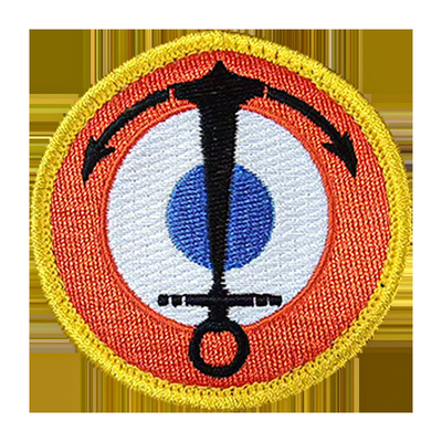 Patch logo kain tenunan bordir dengan gantungan hook untuk topi dan pakaian yang disesuaikan