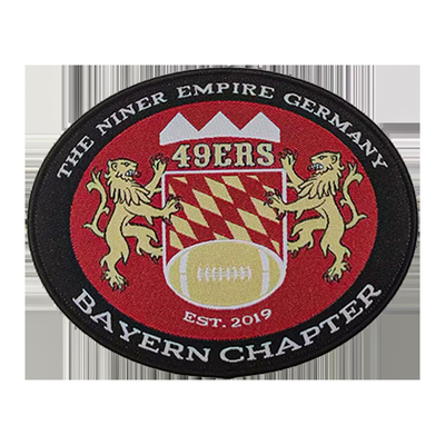 Custom Cool Morale Designer Topi Kain Woven Badges Patch untuk Jaket Topi Pakaian