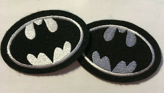Bordir Besi Pada Bordiran Patch 4 &quot;LOGO BATMAN Perbatasan Potong Panas