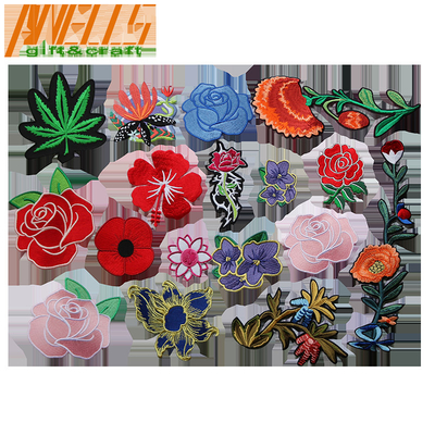 2 Ptg Bordir Bunga Matahari Patch Twill Cotton Floral Bordir Besi Pada Patch