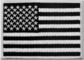 Taktis Bendera Amerika Patch Bordir USA Amerika Serikat Militer Iron On Sew On Emblem - Putih &amp;amp; Hitam