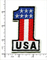 Besi Bordir Pada Patch Nomor SATU Logo Bendera Amerika Serikat