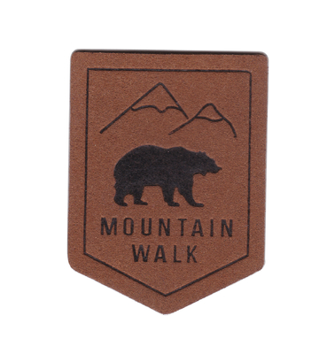 Patch Kulit Ultrasuede Timbul Faux Soft Suede Logo Patch Kulit Untuk Pakaian