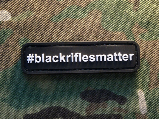 BlackRiflesMatter Black PVC Military Patch Cetak Transfer 3D Untuk Kain