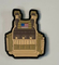 Rompi Militer USA Flag Patch PVC PMS Color Laser Cut Border / Merrowed Border