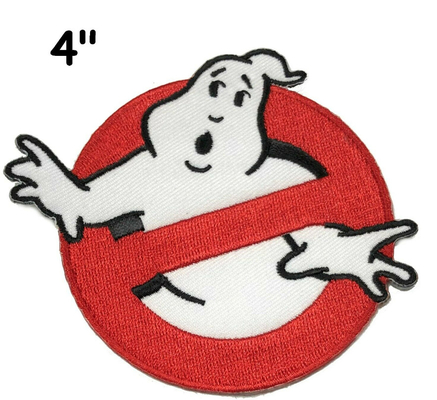 Ghostbusters No Ghosts Kustom Bordir Patch Besi Pada / Jahit Pada Lencana Logo Film Applique