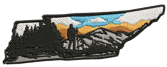 Hiking Tennessee State Custom Bordir Patch Souvenir Perjalanan Berkelanjutan