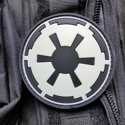 Velcro Backing PVC Rubber Patches Simbol Star Wars Galactic Empire Kustom
