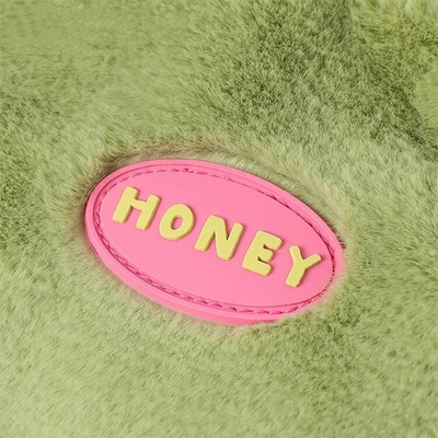 Flat 3M Glue Rubber Moral PVC Patch Honey Logo Untuk Pakaian Topi