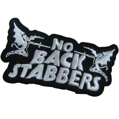 Anger No Back Stabbers 12C Kustom Bordir Patch Velcro Dukungan