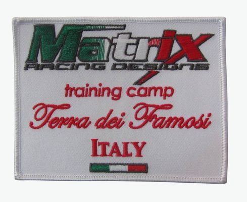 Heat Cut Border Training Camp Twill Embroidery Patches Untuk Pakaian